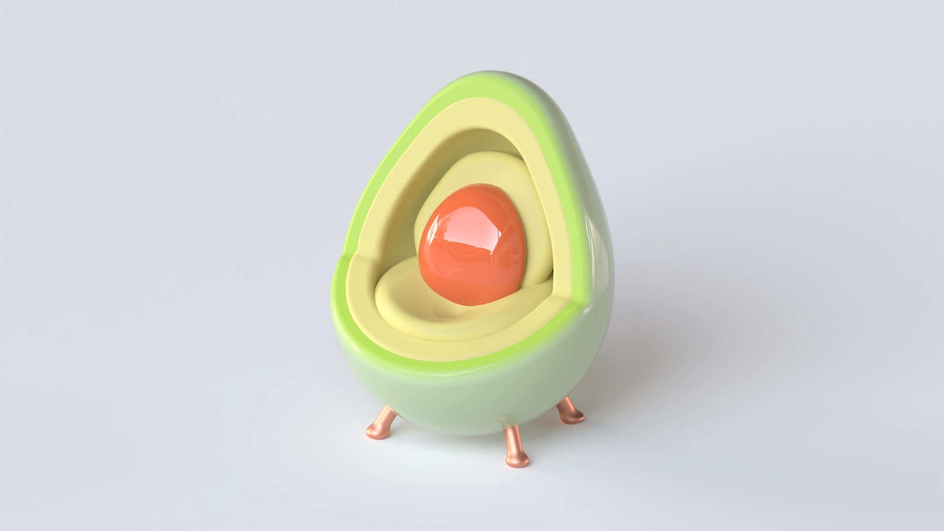 Avocado Chair, a 3D model on Womp