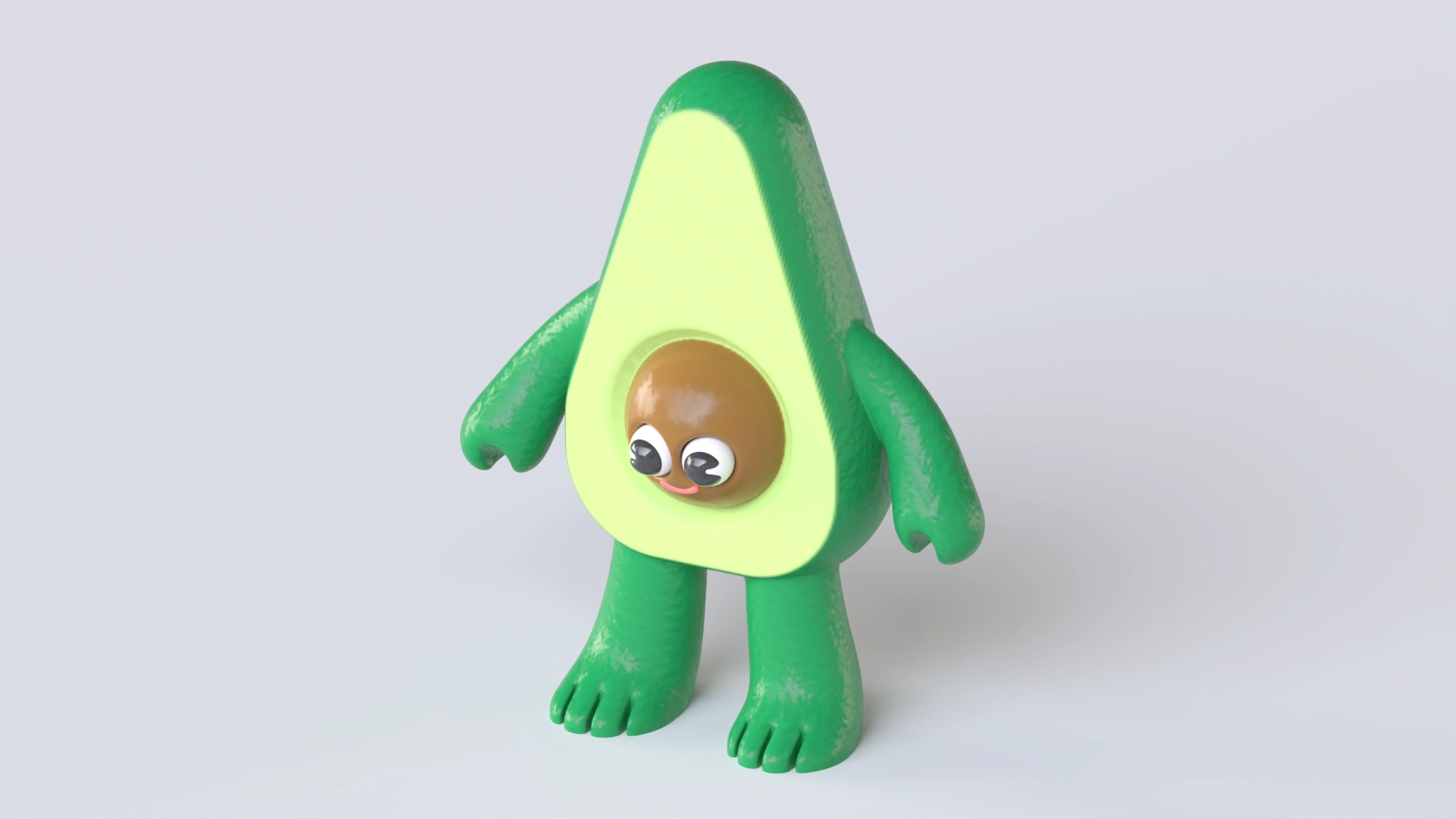 Avocado Character, a 3D model on Womp