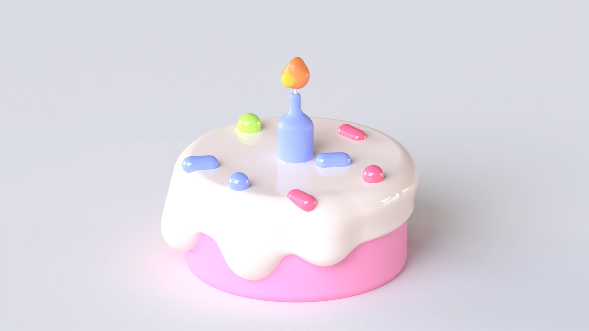 Birthday Cake, a 3D model on Womp
