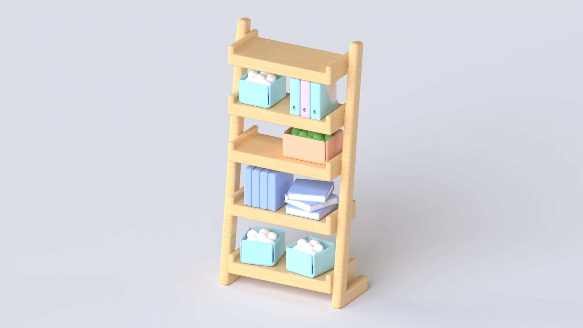 Bookcase, a 3D model on Womp