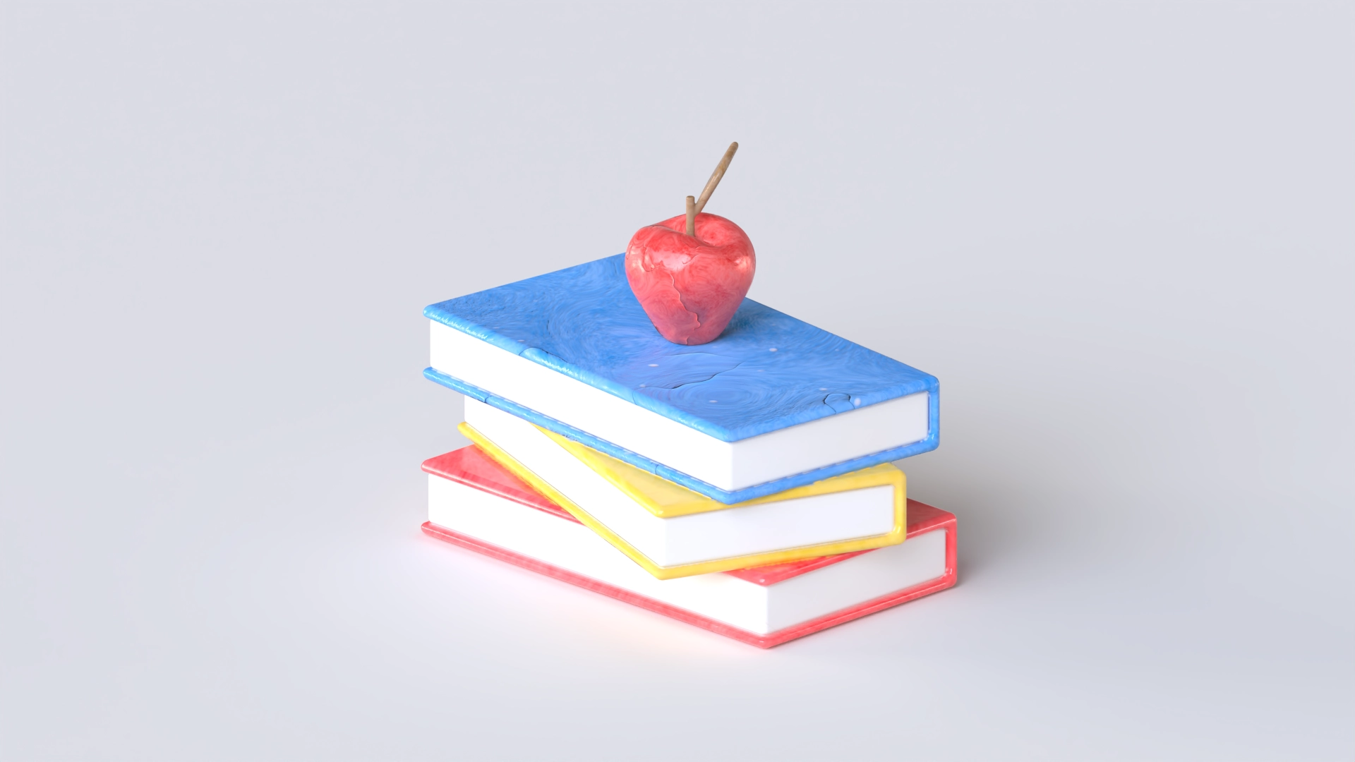 Books, a 3D model on Womp