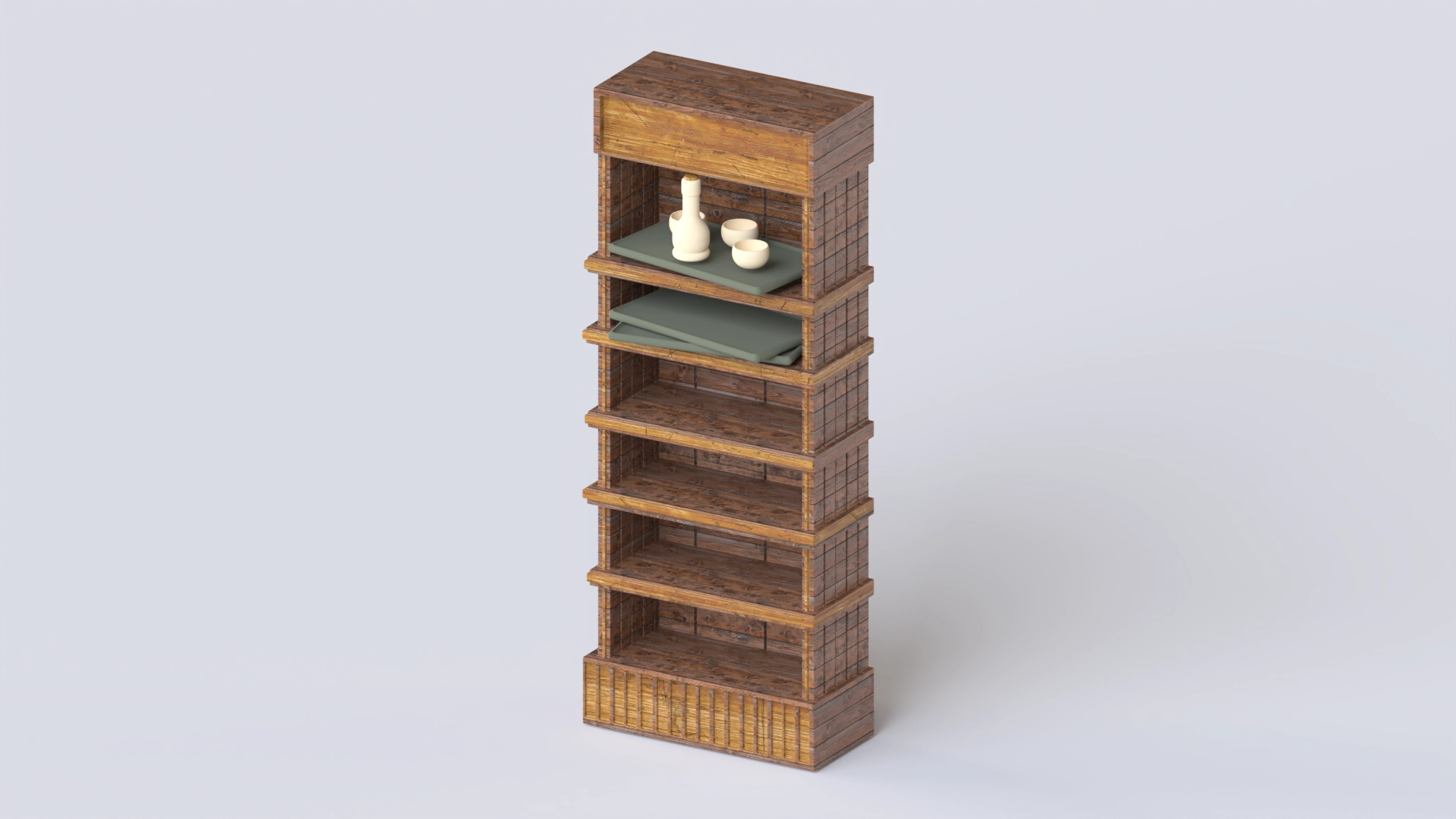 Bookshelf, a 3D model on Womp