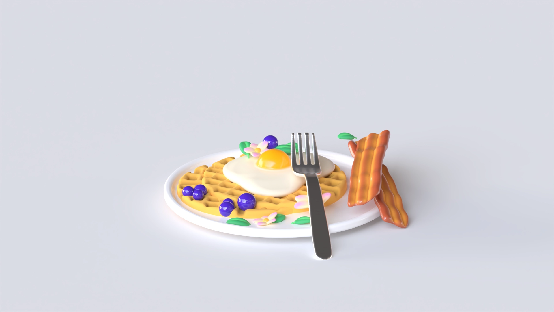 Breakfast, a 3D model on Womp