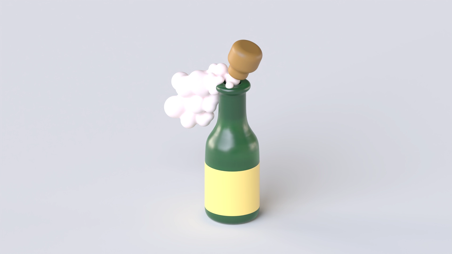 Champagne Bottle, a 3D model on Womp