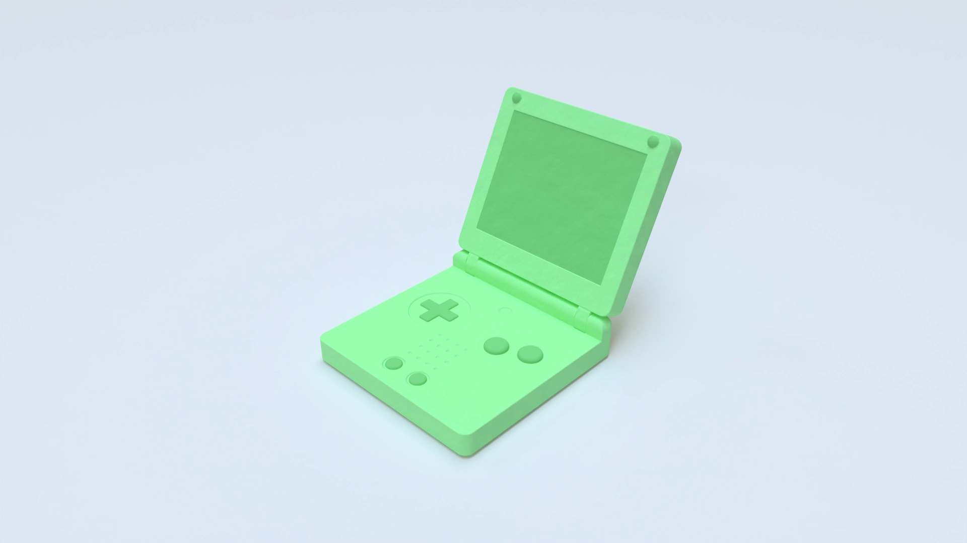 Game Boy Advance SP, a 3D model on Womp