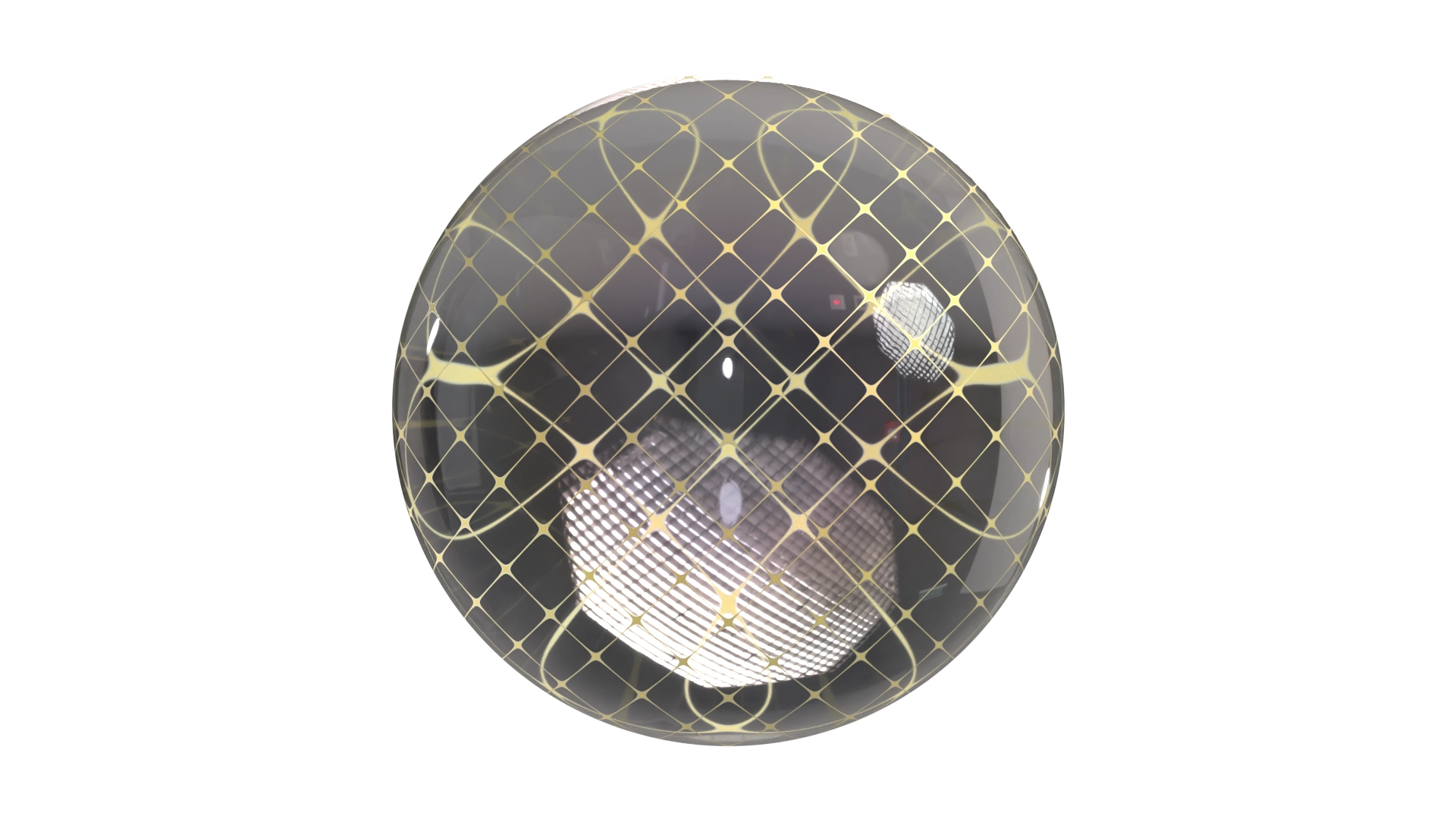 Glass With Gold Grid, a 3D material on Womp