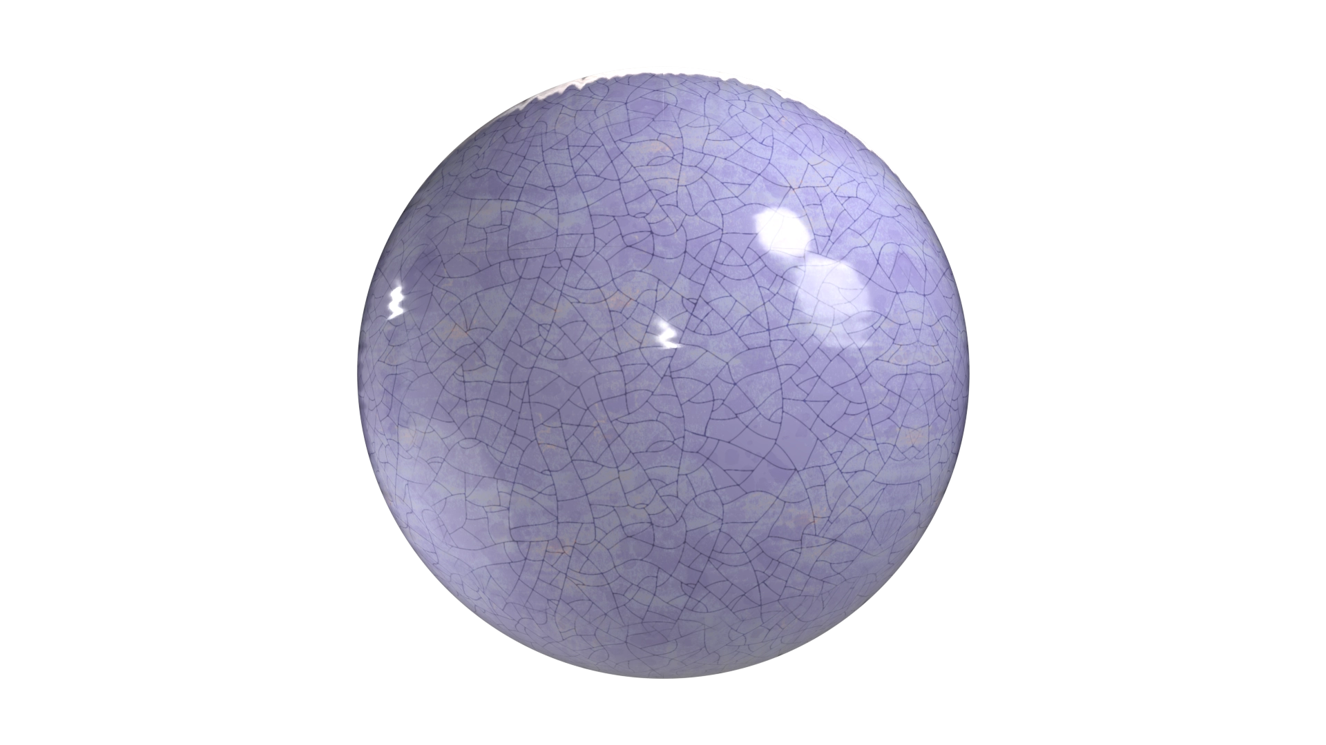 Glossy Blue Cracked Ceramics, a 3D material on Womp