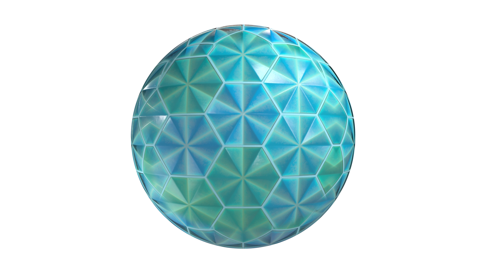 Hexagonal Blue Tiles, a 3D material on Womp