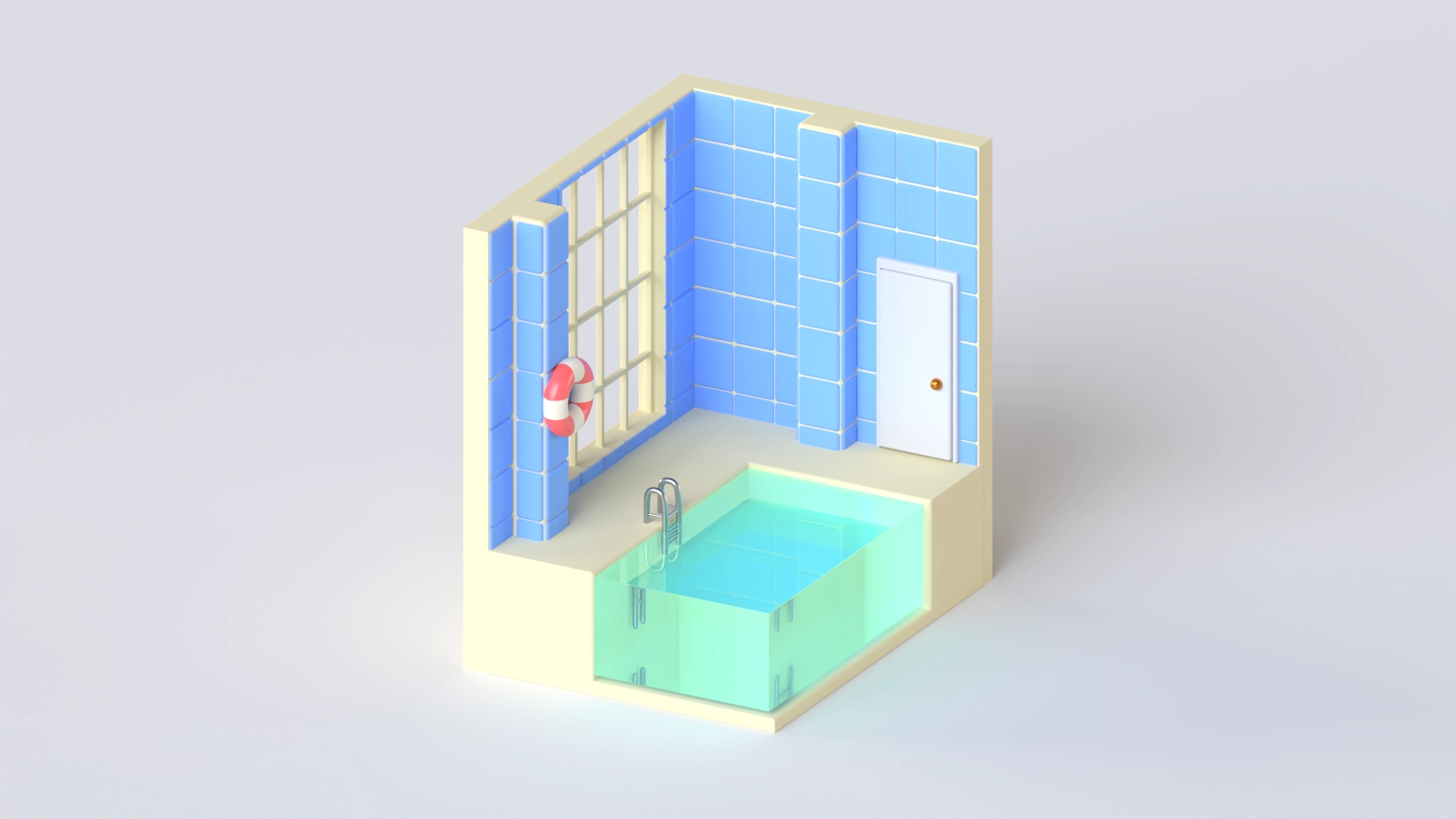 Isometric Pool, a 3D model on Womp