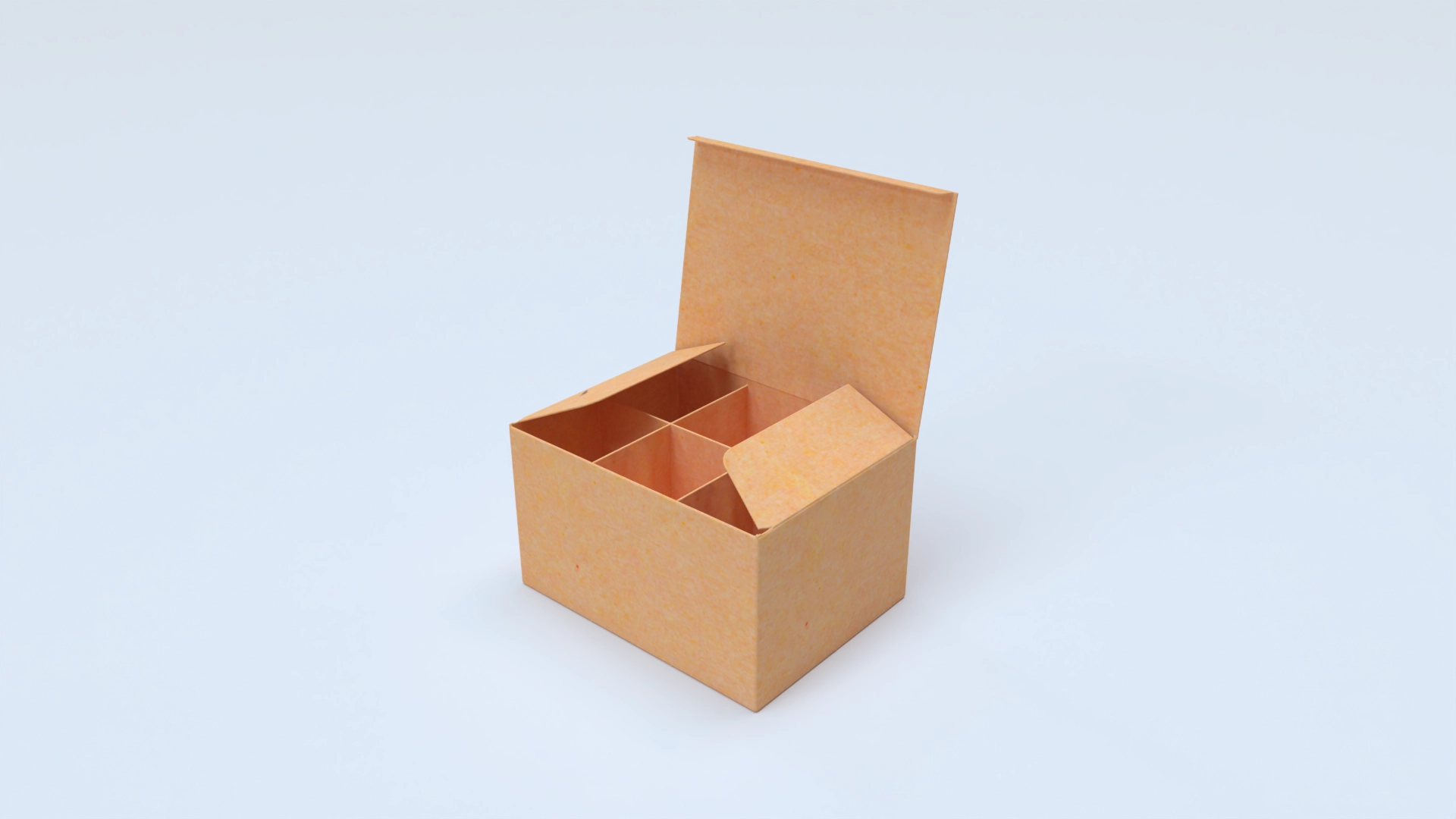 Six Compartement Carton Mockup 200231, a 3D model on Womp