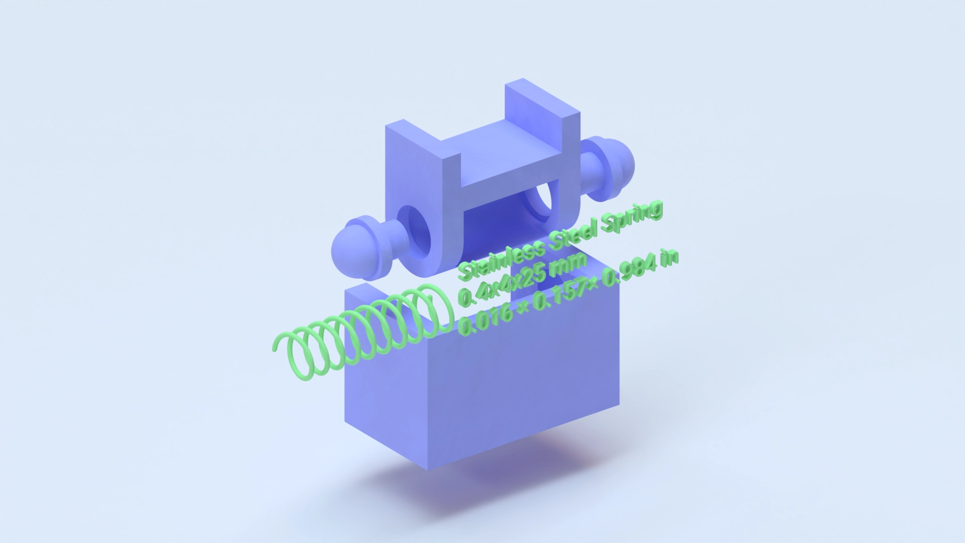 Spring-loaded Lock, a 3D model on Womp