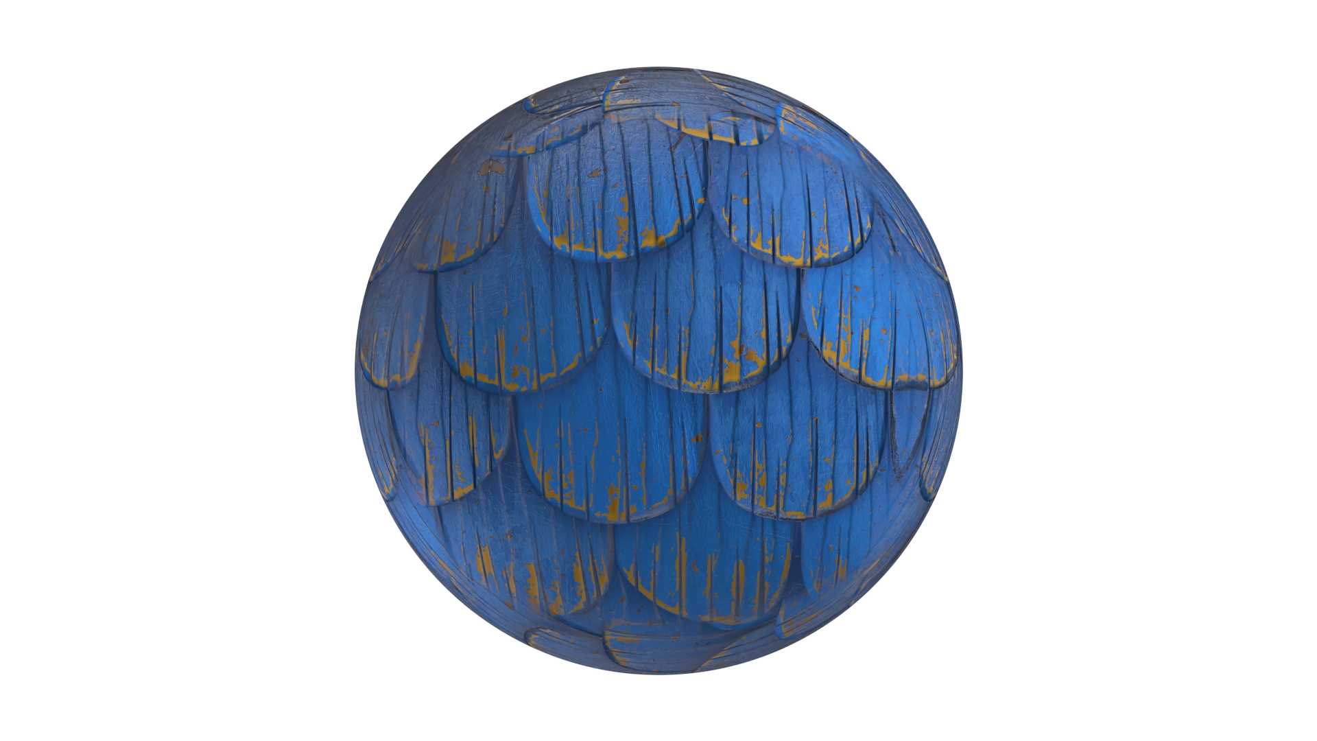 Stylized Blue Wood Shingles 1, a 3D material on Womp