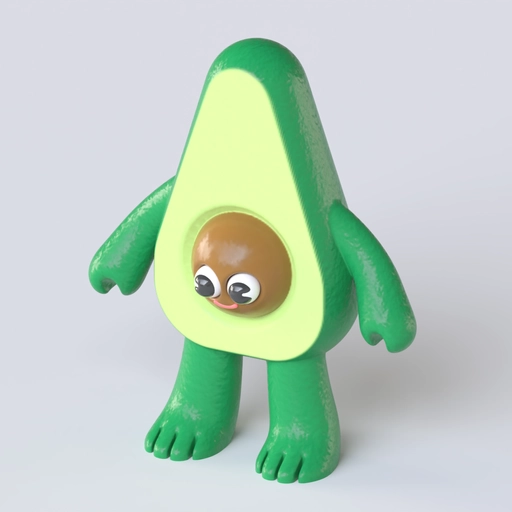 Avocado Character 3D model