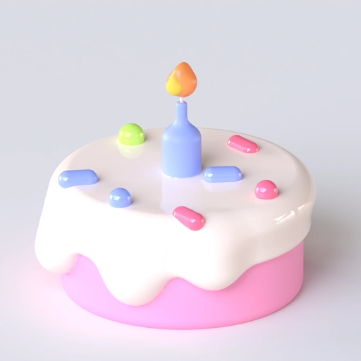 Birthday Cake 3D model
