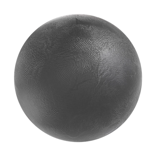 Black Fingerprinted Clay 3D material