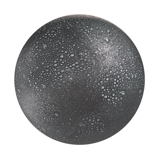 Black Spotted Glossy Ceramic 3D material