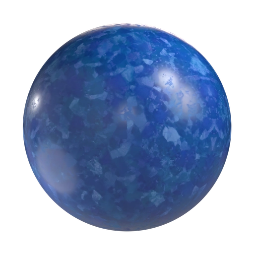 Blue Recycled Plastic 3D material