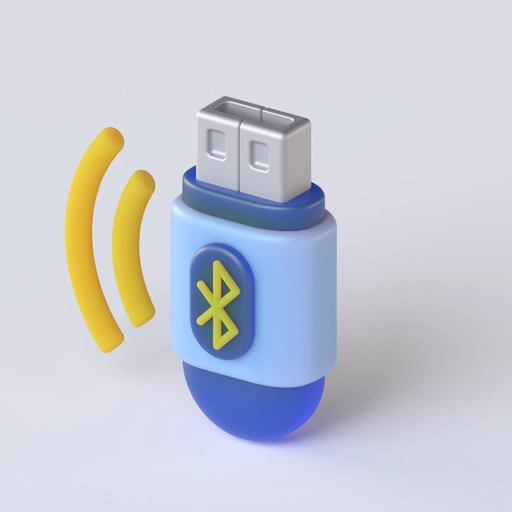 Bluetooth Usb Icon 3D model