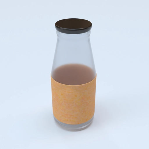 Bottles glass product label mockup 504220 3D model