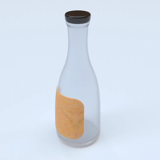 Bottles glass product label mockup 504130 3D model