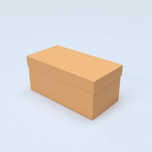 Box with Lid Half-Pack Bottom Mockup 160030 3D model