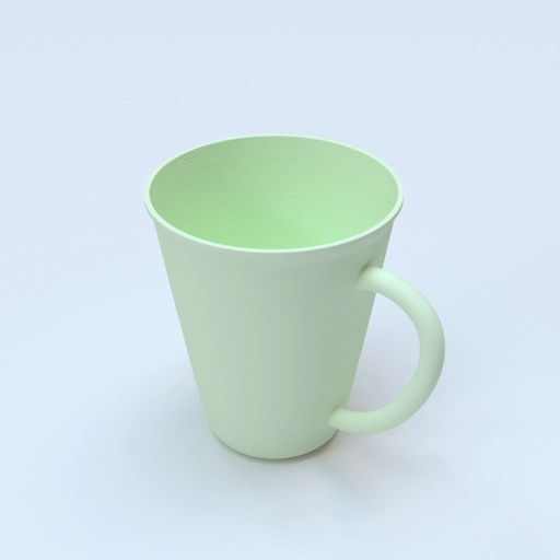 Breakfast mug mockup 3D model