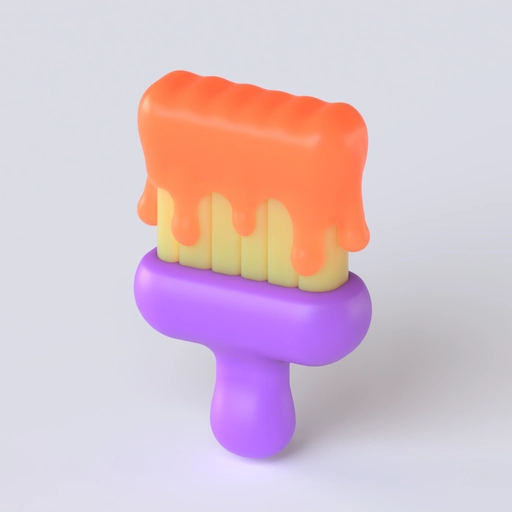 Brush Icon 3D model