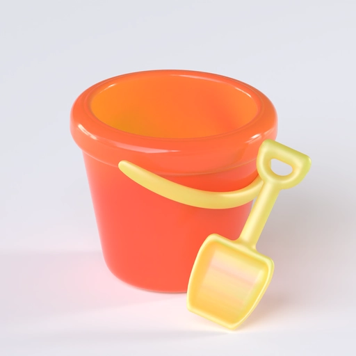 Bucket And Shovel 3D model