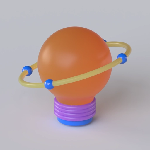 Bulb Icon 4 3D model