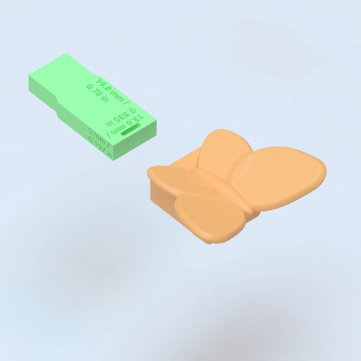 Butterfly USB Case 3D model