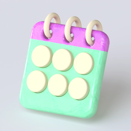 Calendar icon 3D model