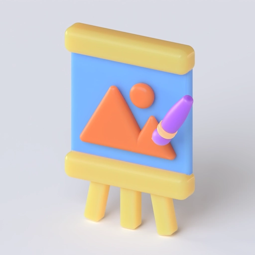 Canvas Icon 3D model