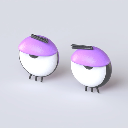 Cartoon Eyes 1 3D model