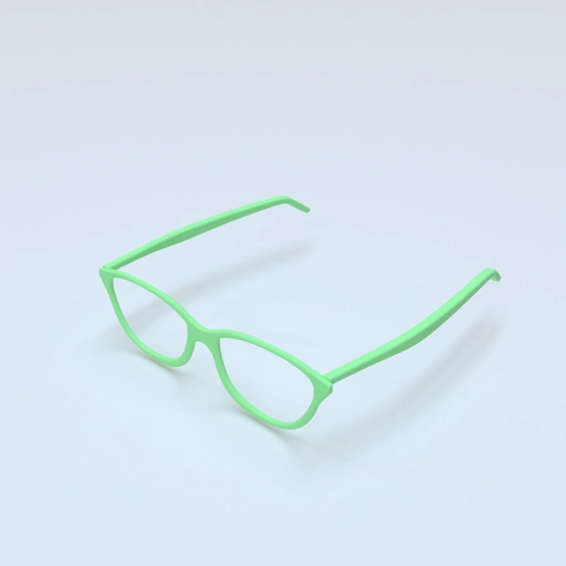 Cat Eye Glasses 3D model
