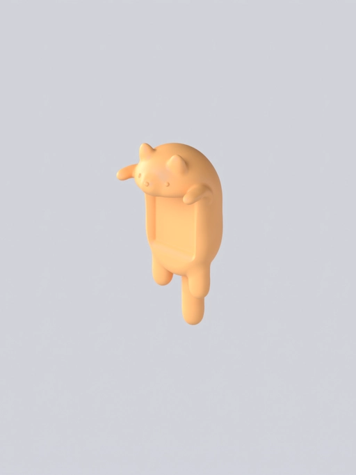 Cat phone gripper 3D model