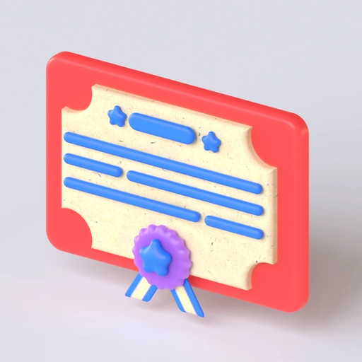 Certificate Icon 3D model