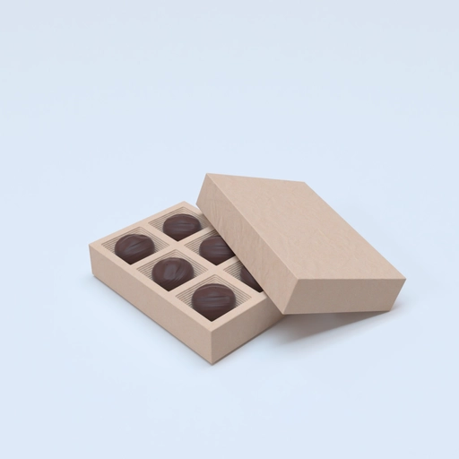 Chocolate box with lid mockup 512040 3D model
