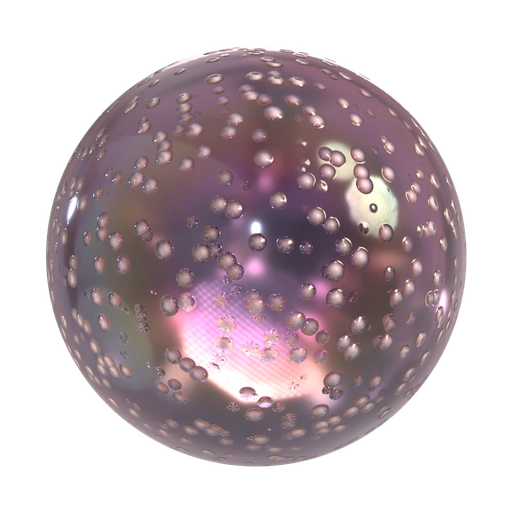 Clear Iridescent Bouncing Ball 3D material