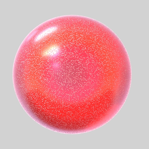 Clear Red Bouncing Ball 3D material