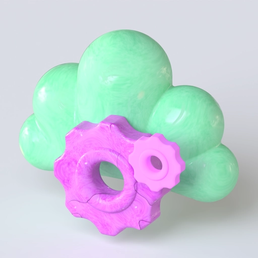 Cloud Icon 11 3D model