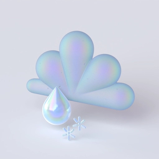Cloud Icon 5 3D model