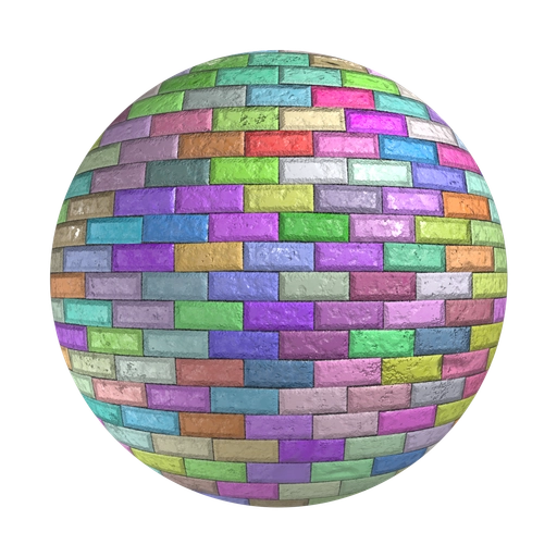 Colored Bricks 3D material