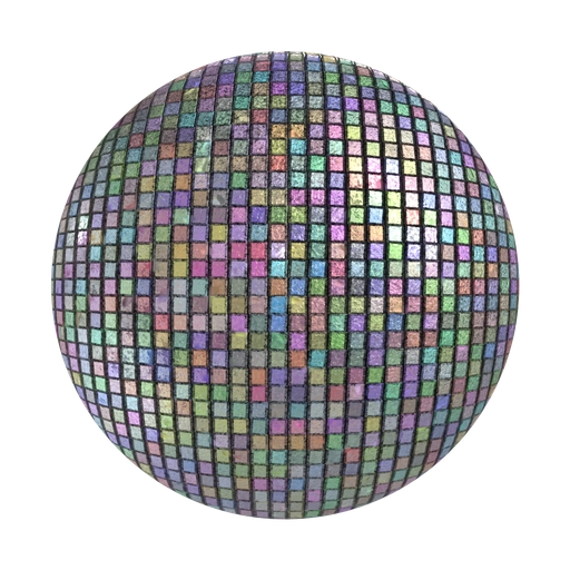 Colored Iridescent Stud Cloth 3D material