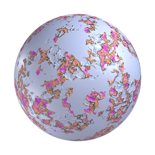 Colored Paint Peel 3D material