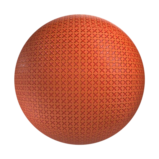 Crossed Red Rubber 3D material