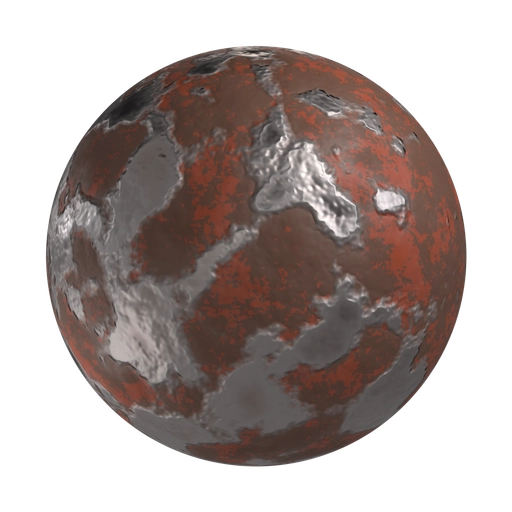 Damaged Metal 3D material