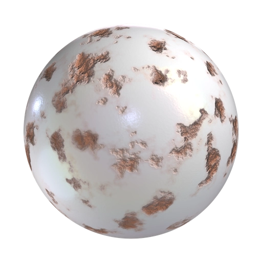 Damaged White Stone 3D material