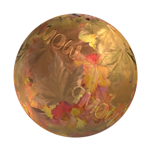 Fallen Autumn Leaves 3D material
