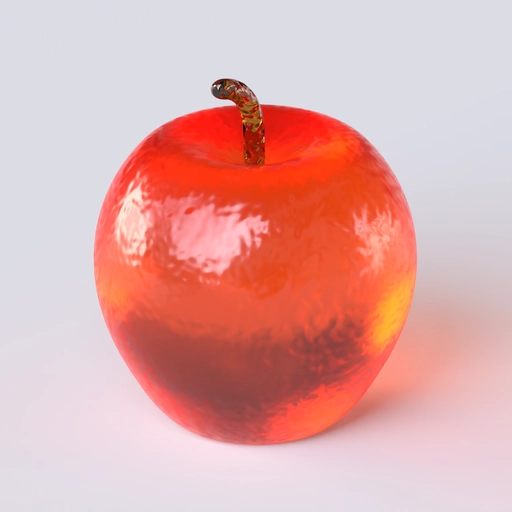 Glass Apple 3D model