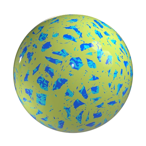 Green Terrazzo 3D material